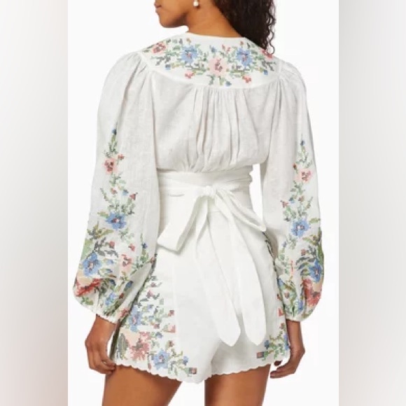 Zimmerman set - Floral Wrap-Around Blouse and Shorts - Picture 4 of 11